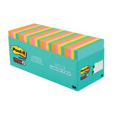 3M #654 POST-IT NOTES (3" x 3") 24 PADS - CABINET PACK