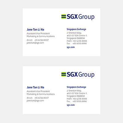 NAME CARD - 2 SIDED WITHOUT PHOTO – SGX Corporate Stationery Portal
