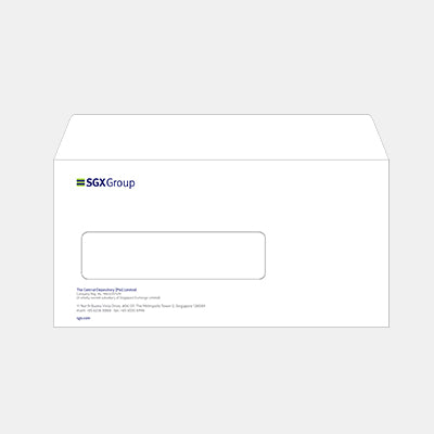 SGX ENVELOPE WITH WINDOW (DL)