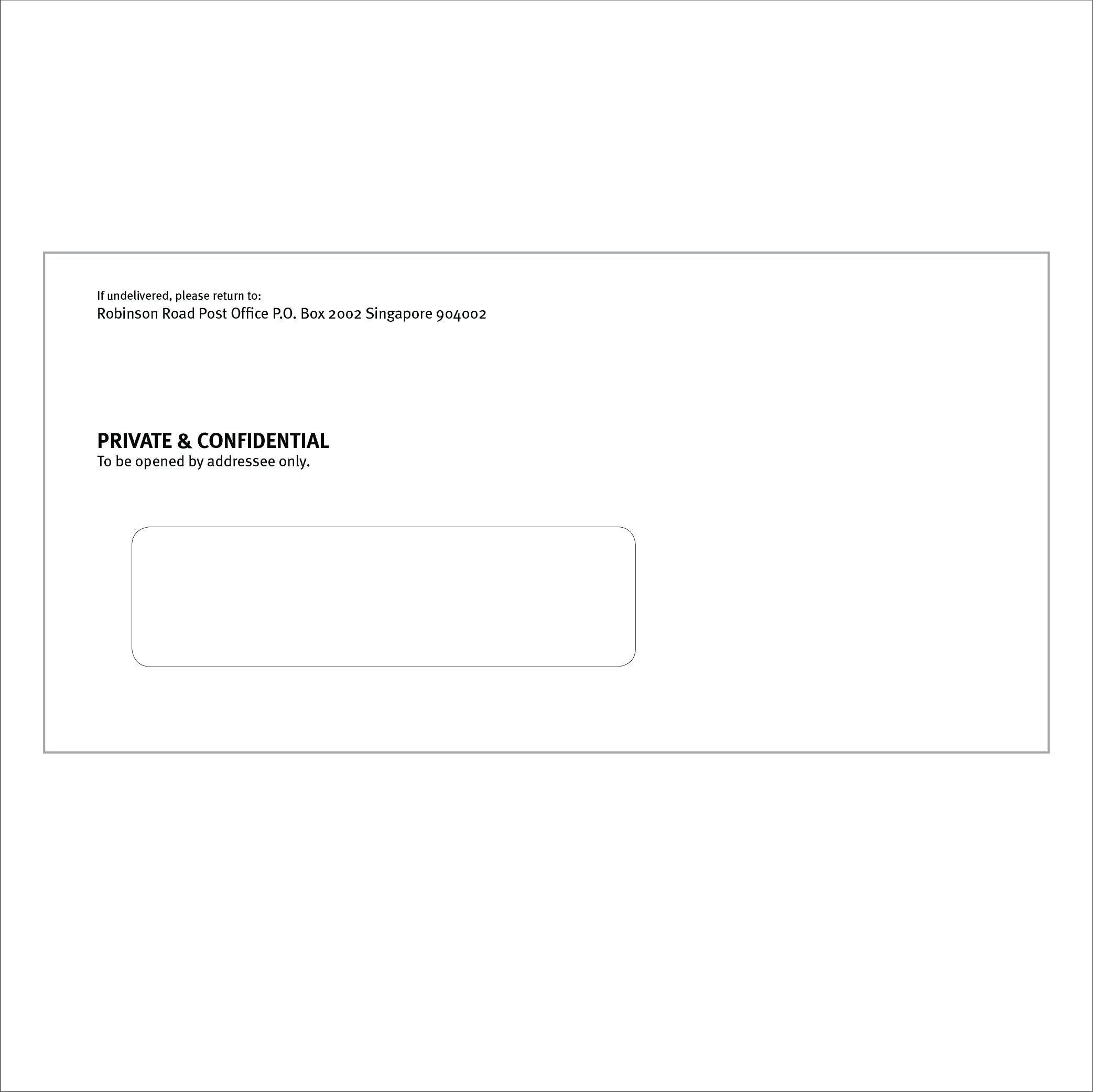 Stationery　SGX　WINDOW　CONFIDENTIAL　WITH　(DL)　Corporate　Portal　–　ENVELOPE　PRIVATE　SGX